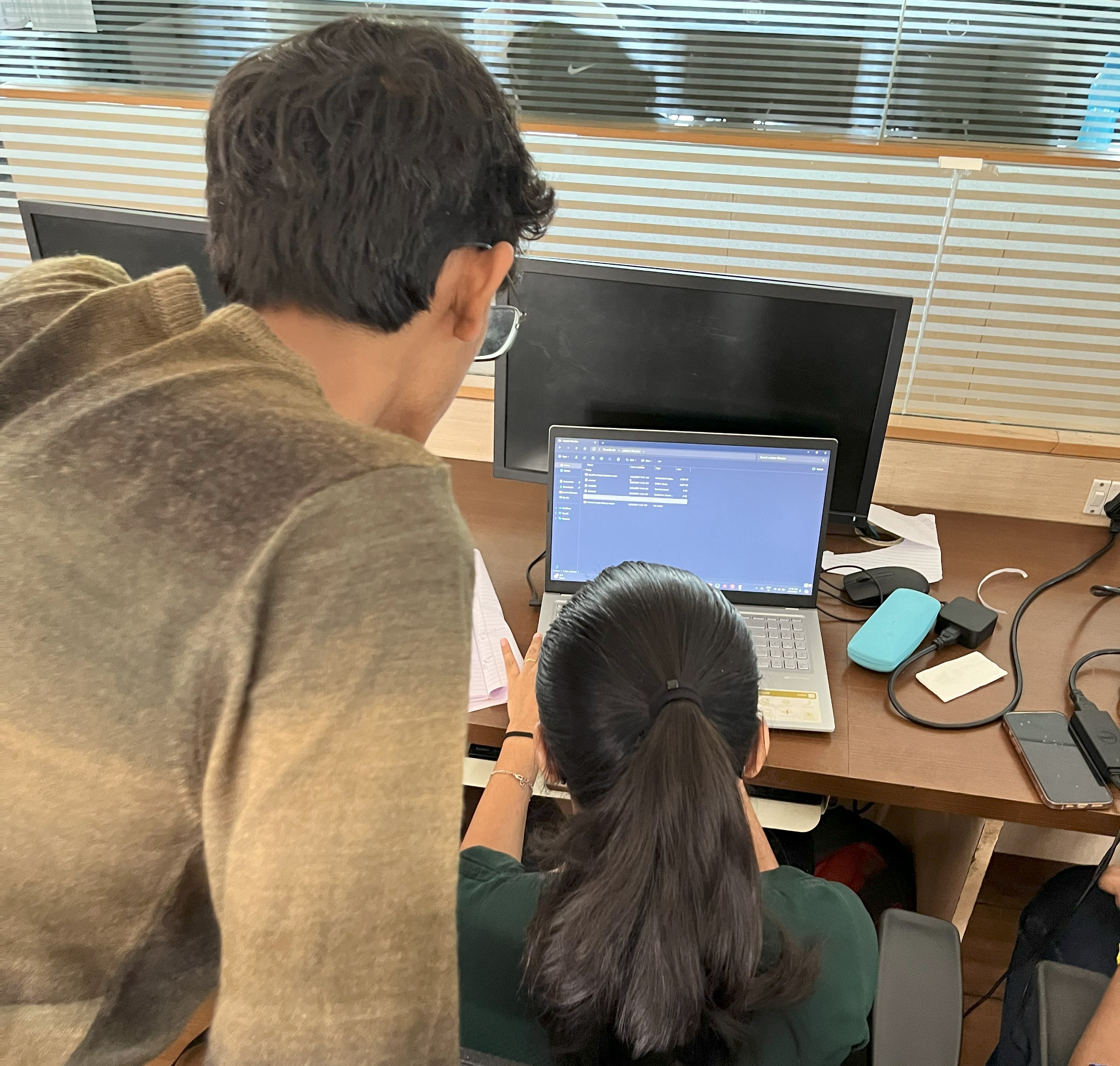 A coding workshop in progress