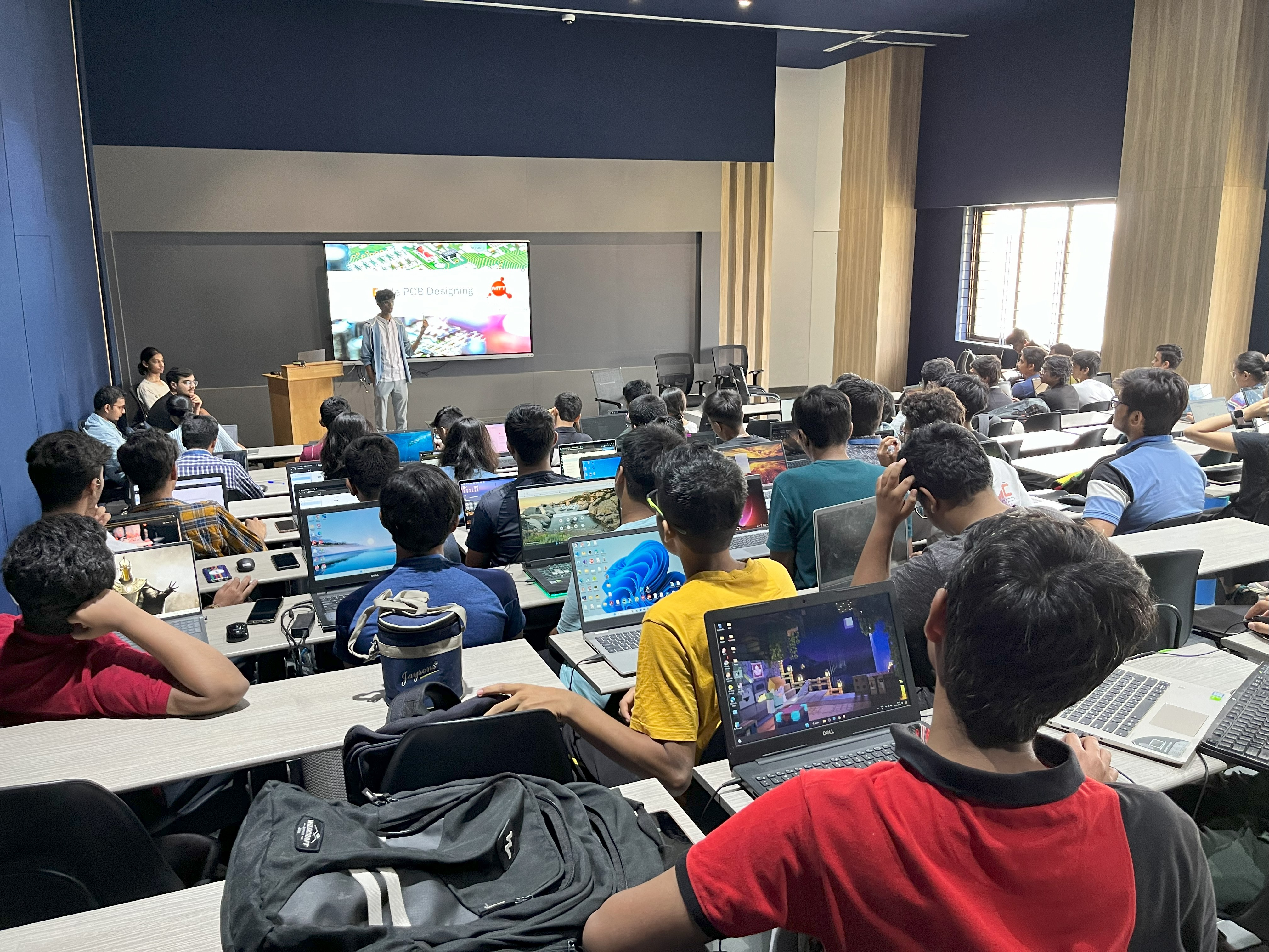 A coding workshop in progress