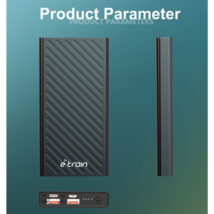 E-train MP510 - باور بانك 10000 مللي أمبير - أسود - 3