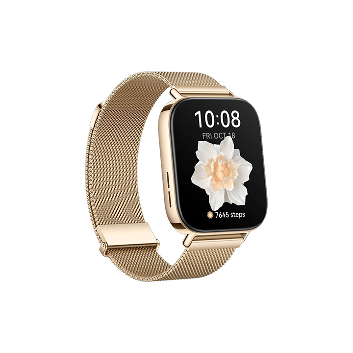 ساعة هواوي الذكية Fit 3 استراب معدن- بشاشة AMOLED كبيرة وعمر بطارية يصل إلى 14 يوم - ذهبي - 2