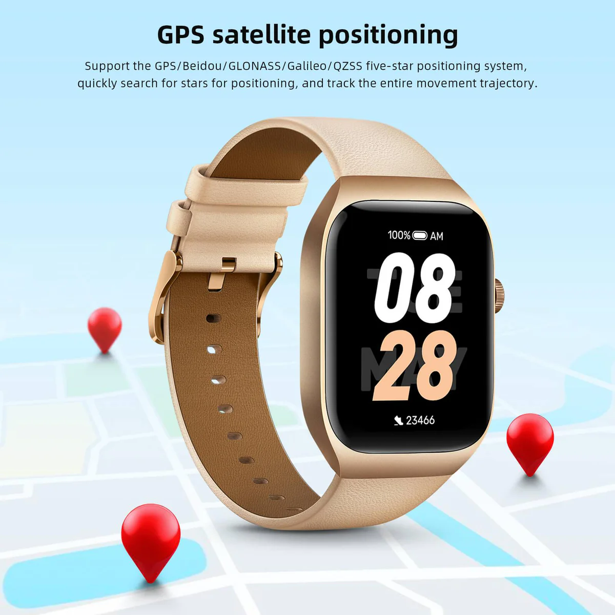 ساعة Mibro T2 الذكية - شاشة AMOLED كبيرة، مكالمات، GPS مدمج، تتبع متقدم للجبال - معصم ذكي متكامل - 6