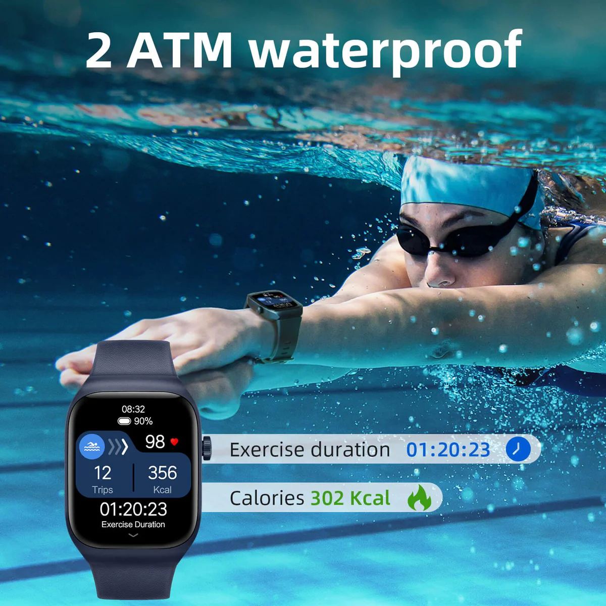 ساعة Mibro T2 الذكية - شاشة AMOLED كبيرة، مكالمات، GPS مدمج، تتبع متقدم للجبال - معصم ذكي متكامل - 8