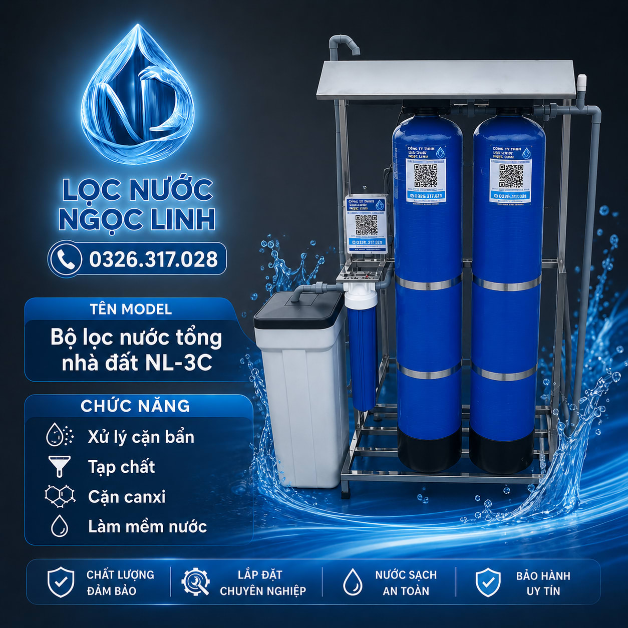 Bộ Lọc Nước Tổng Nhà Đất NL-3C