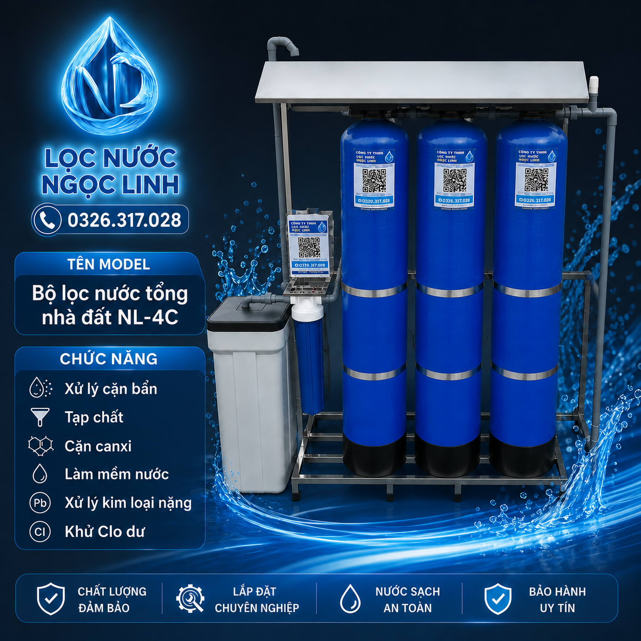 Bộ Lọc Nước Tổng Nhà Đất NL-4C