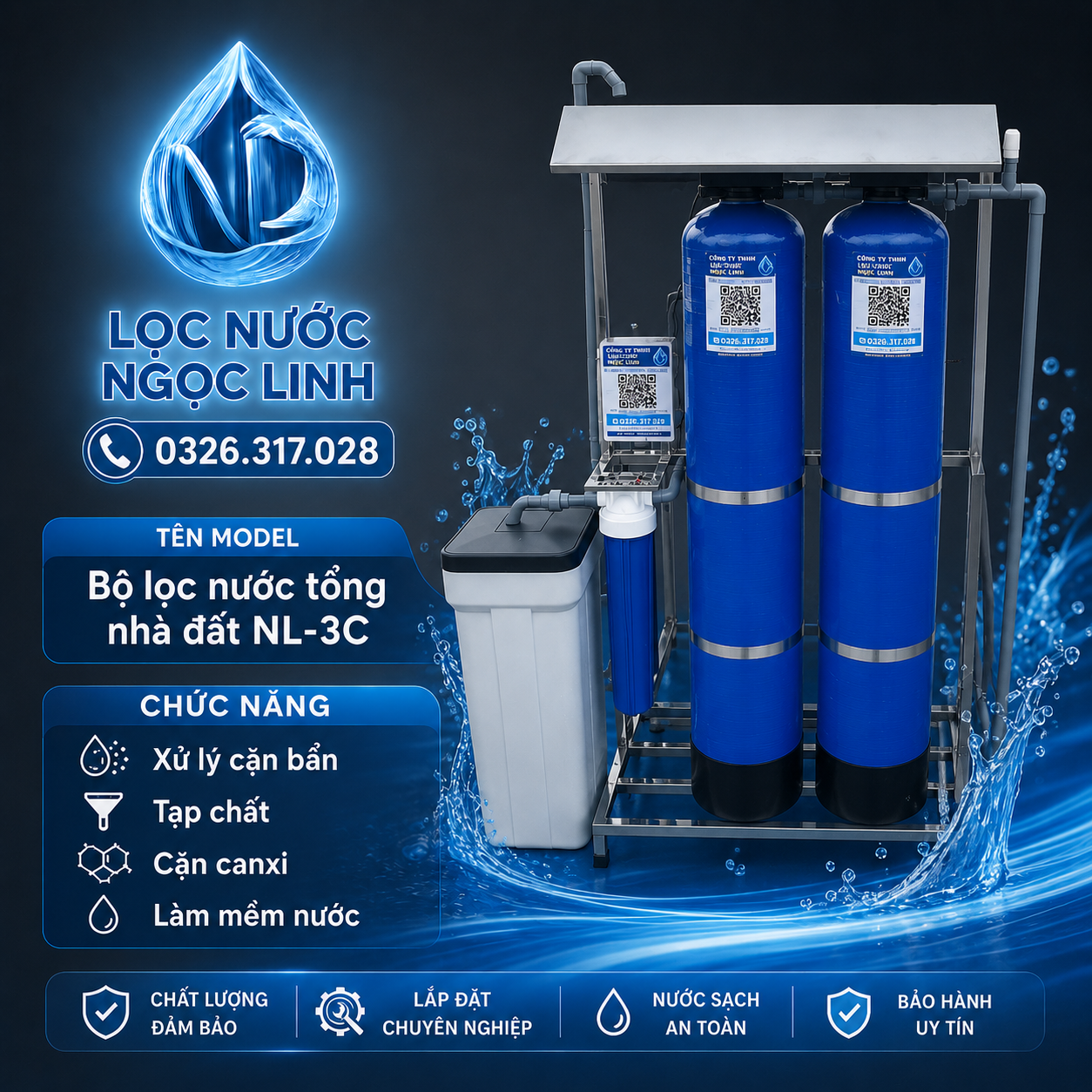 Bộ Lọc Nước Tổng Nhà Đất NL-3C