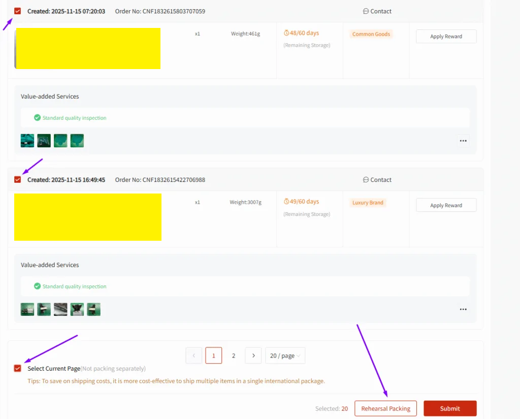 Product Selection Interface