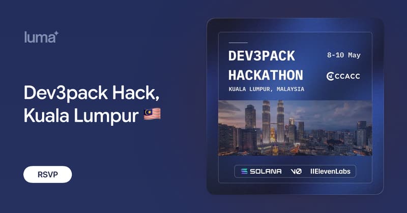 Dev3pack Hack, Kuala Lumpur 🇲🇾