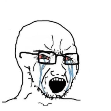 Crying Wojak Vs Chad meme template: A split comparison contrasts a distressed Wojak with a confident Chad, making the difference between two attitudes immediately visible.