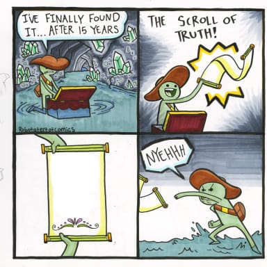 The Scroll Of Truth meme template