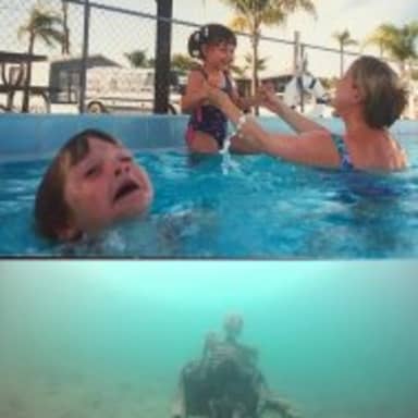 Sinking Skeleton meme template