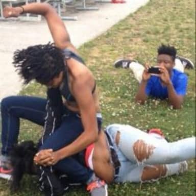 Guy Recording A Fight meme template