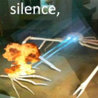 Silence Crab meme template
