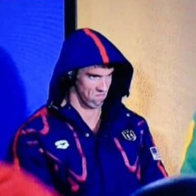Michael Phelps Death Stare meme template