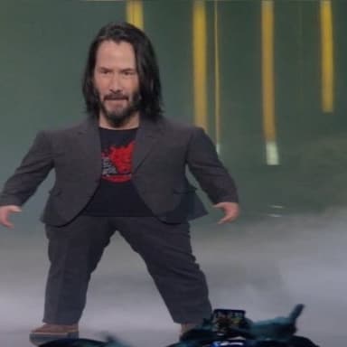 Mini Keanu Reeves meme template