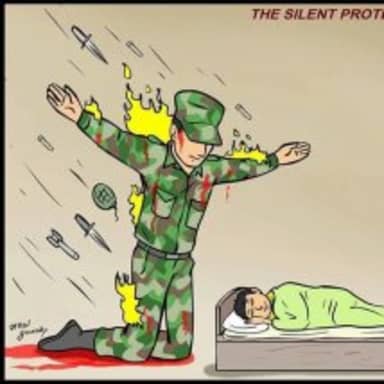 The Silent Protector meme template