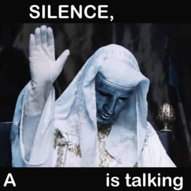 Silence X, A Y Is Talking meme template