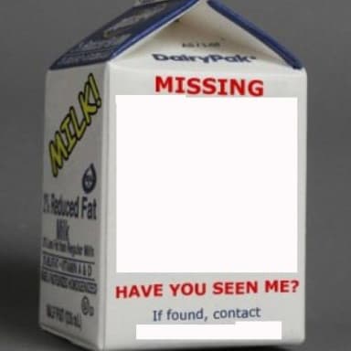 Milk Carton meme template
