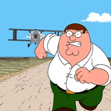 Peter Griffin Running Away meme template