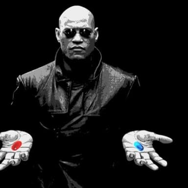 Morpheus Matrix Blue Pill Red Pill meme template