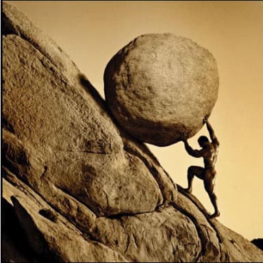Sisyphus meme template