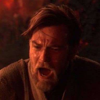 You Were The Chosen One (Star Wars) meme template: Two characters in a dramatic Star Wars confrontation express disappointment after a trusted expectation has fallen apart.