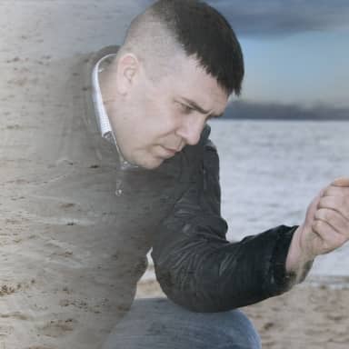 Guy With Sand In The Hands Of Despair meme template