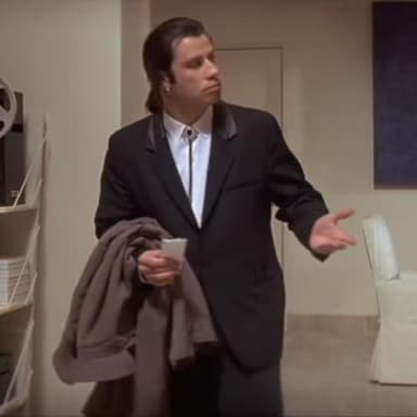 Confused Travolta meme template: John Travolta's character looking around confused and gesturing with his hands.