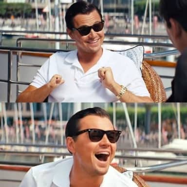 Leonardo Dicaprio Wolf Of Wall Street meme template