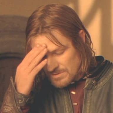 Frustrated Boromir meme template