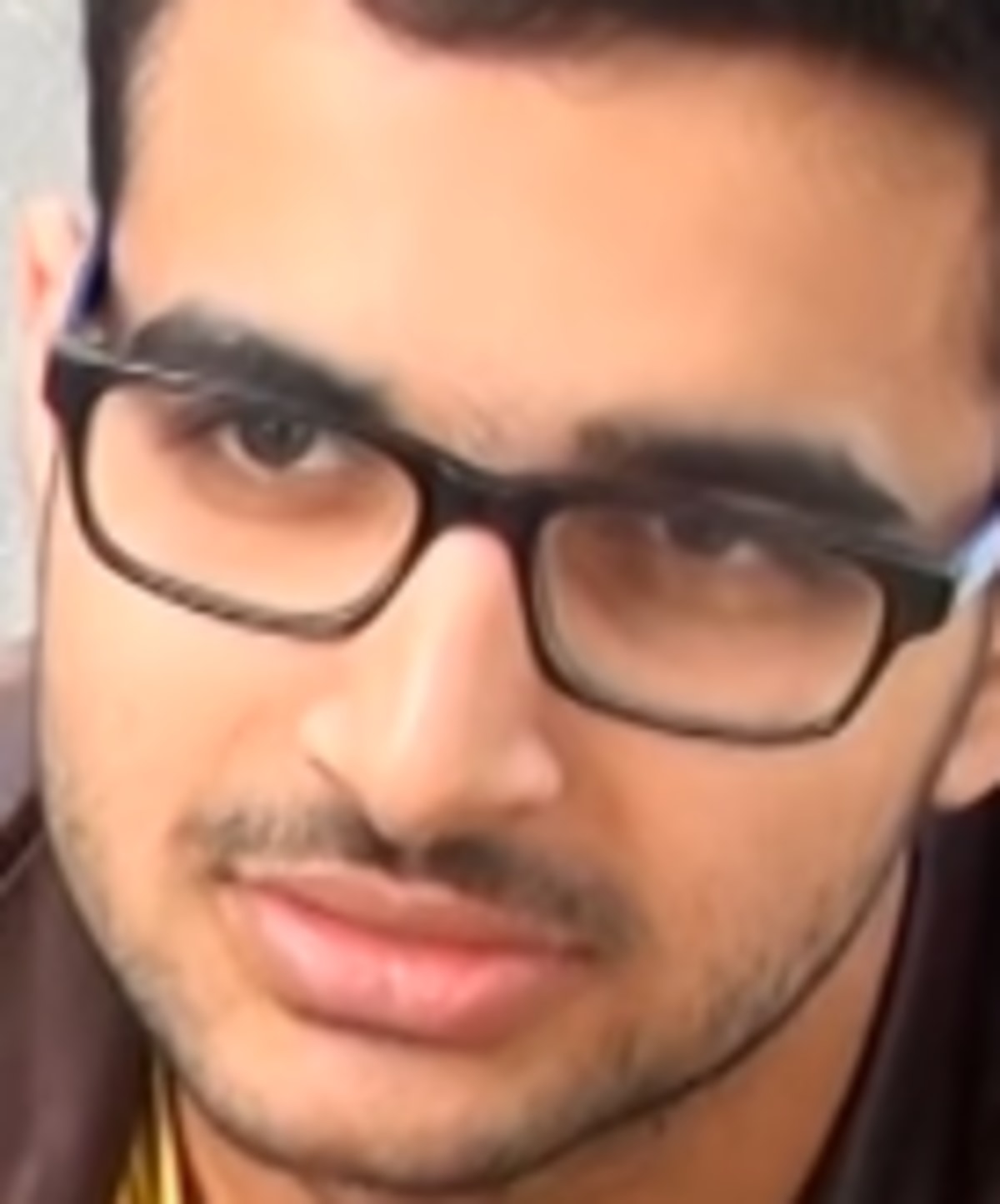 Kirat Hunter Eyes meme template: A close-up portrait with an intense stare, designed to make a short caption feel watchful, suspicious, or determined.