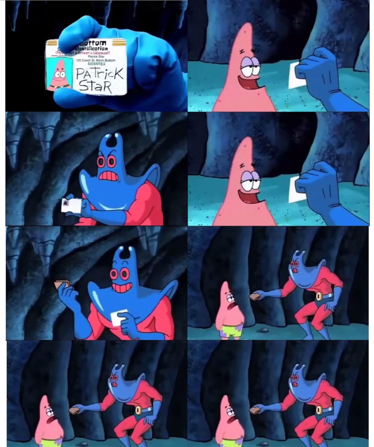 Patrick Not My Wallet meme template