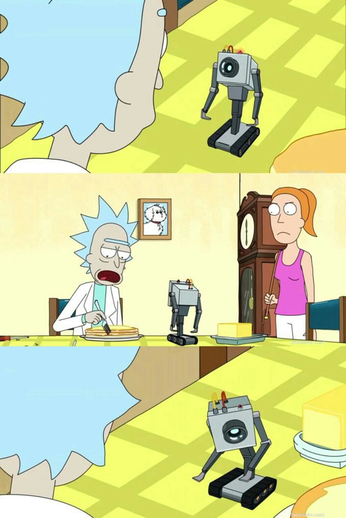 What's My Purpose Butter Robot meme template