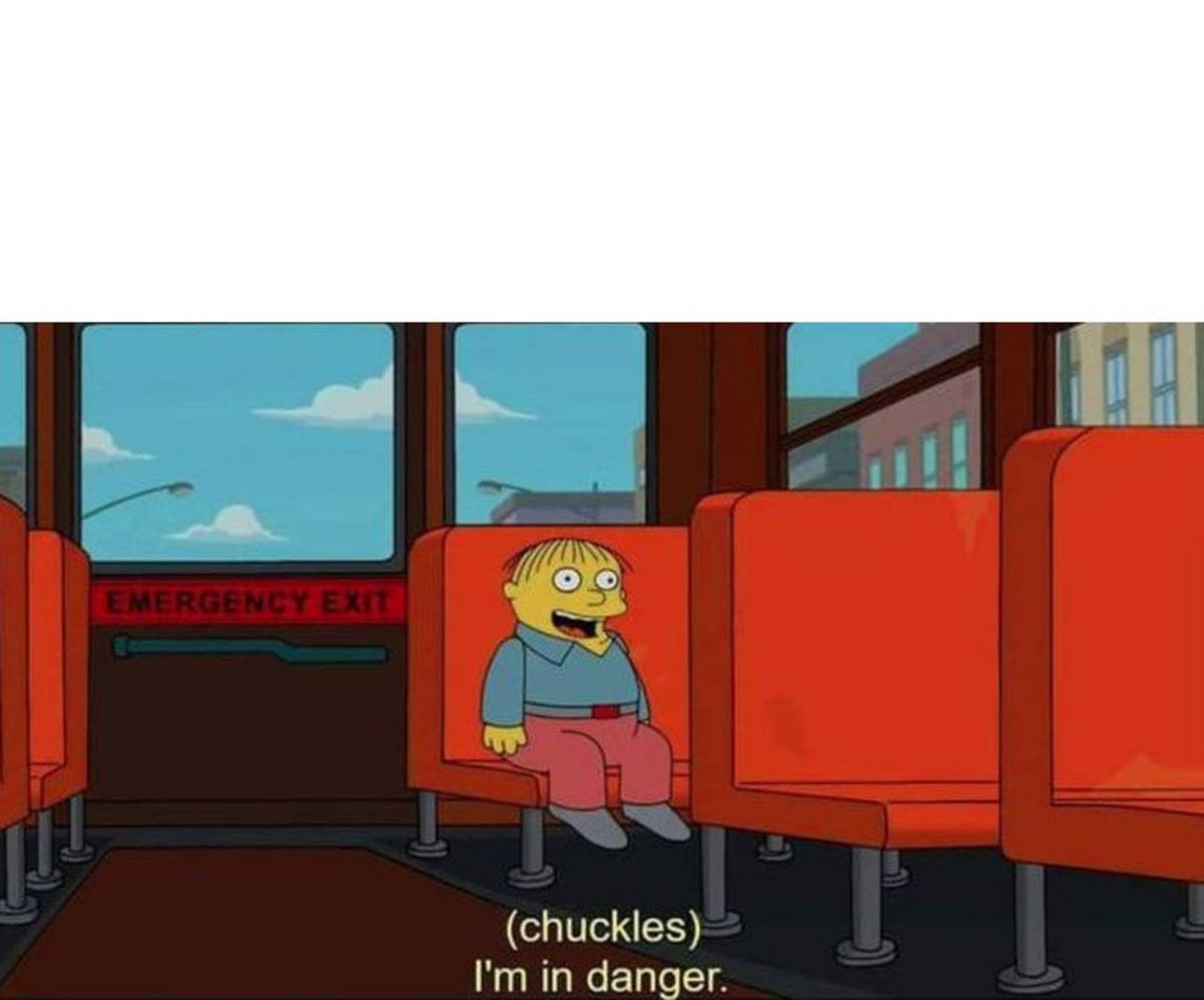 I'm In Danger + Blank Place Above meme template