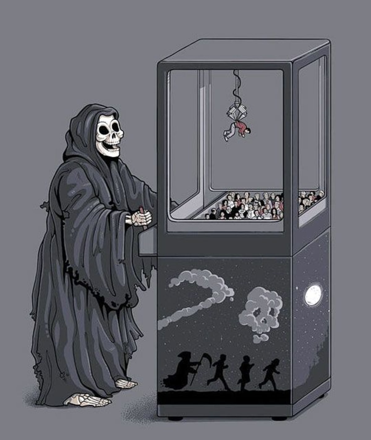 Grim Reaper Claw Machine meme template