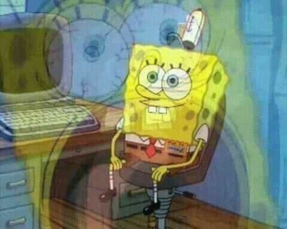Spongebob Panic Inside meme template