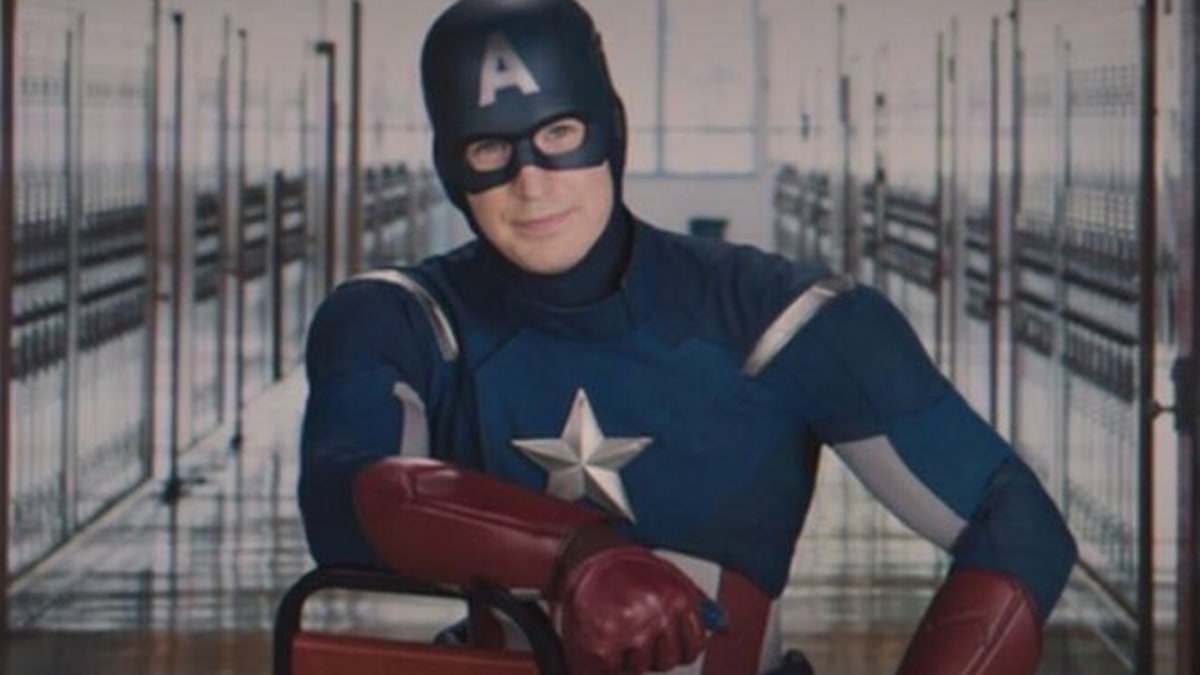 Captain America So You meme template: Captain America sitting in a chair, looking slightly awkward or amused.