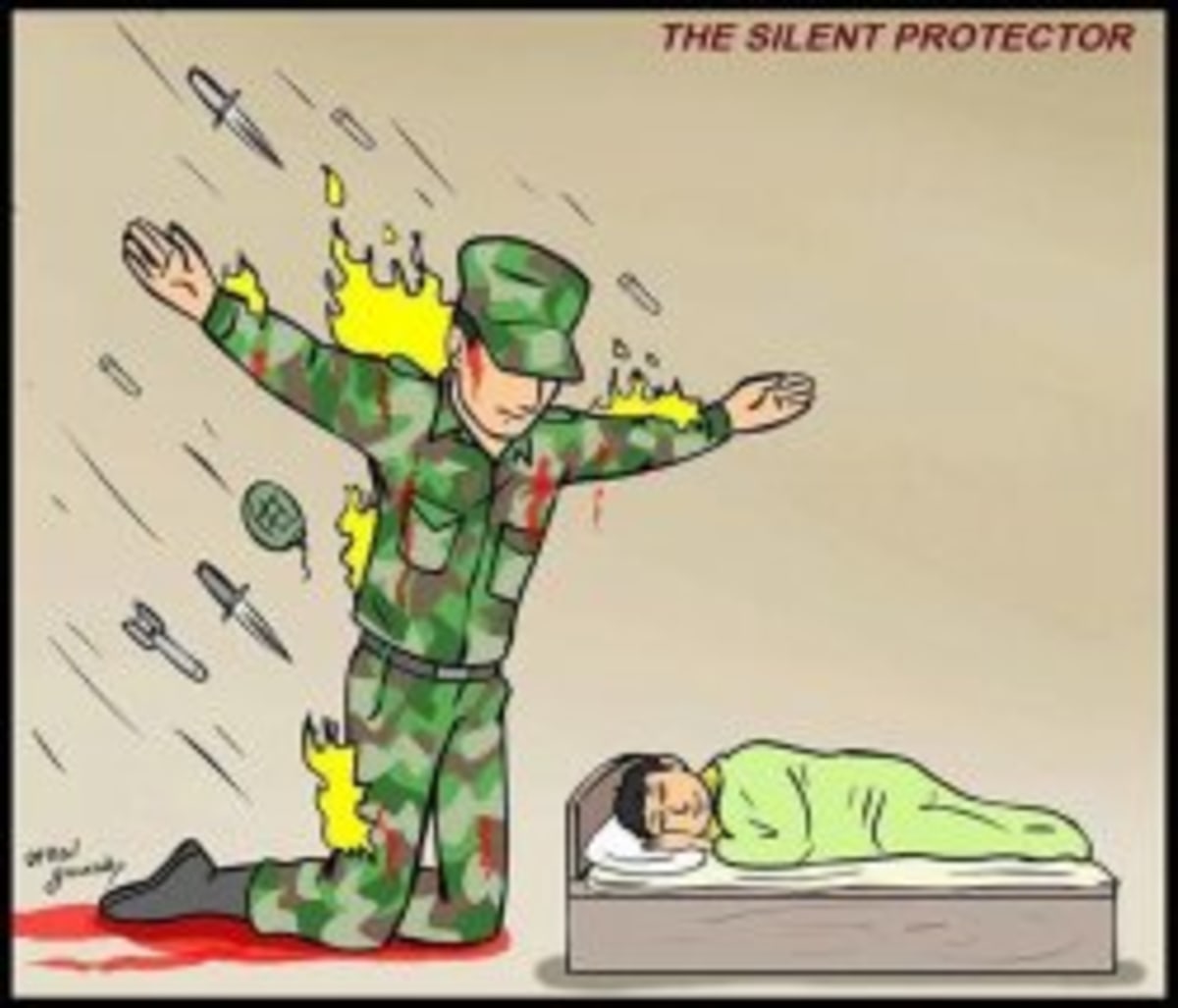 The Silent Protector meme template
