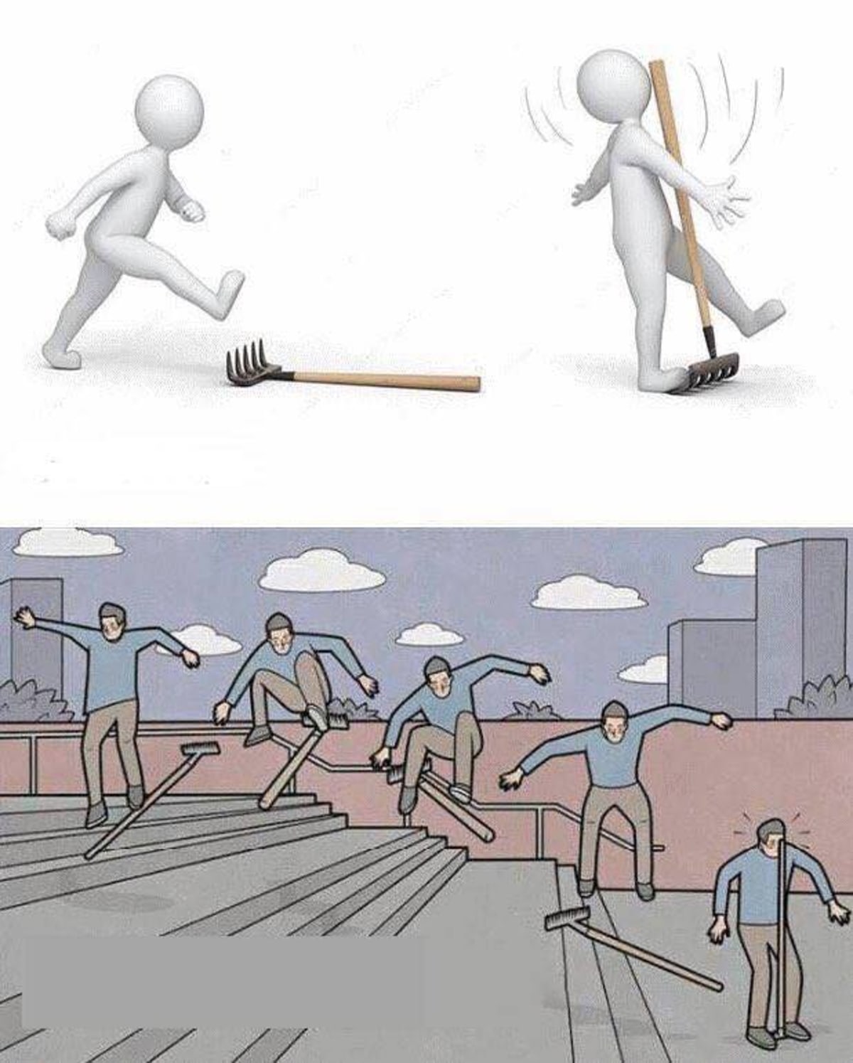 Jump On Rake meme template