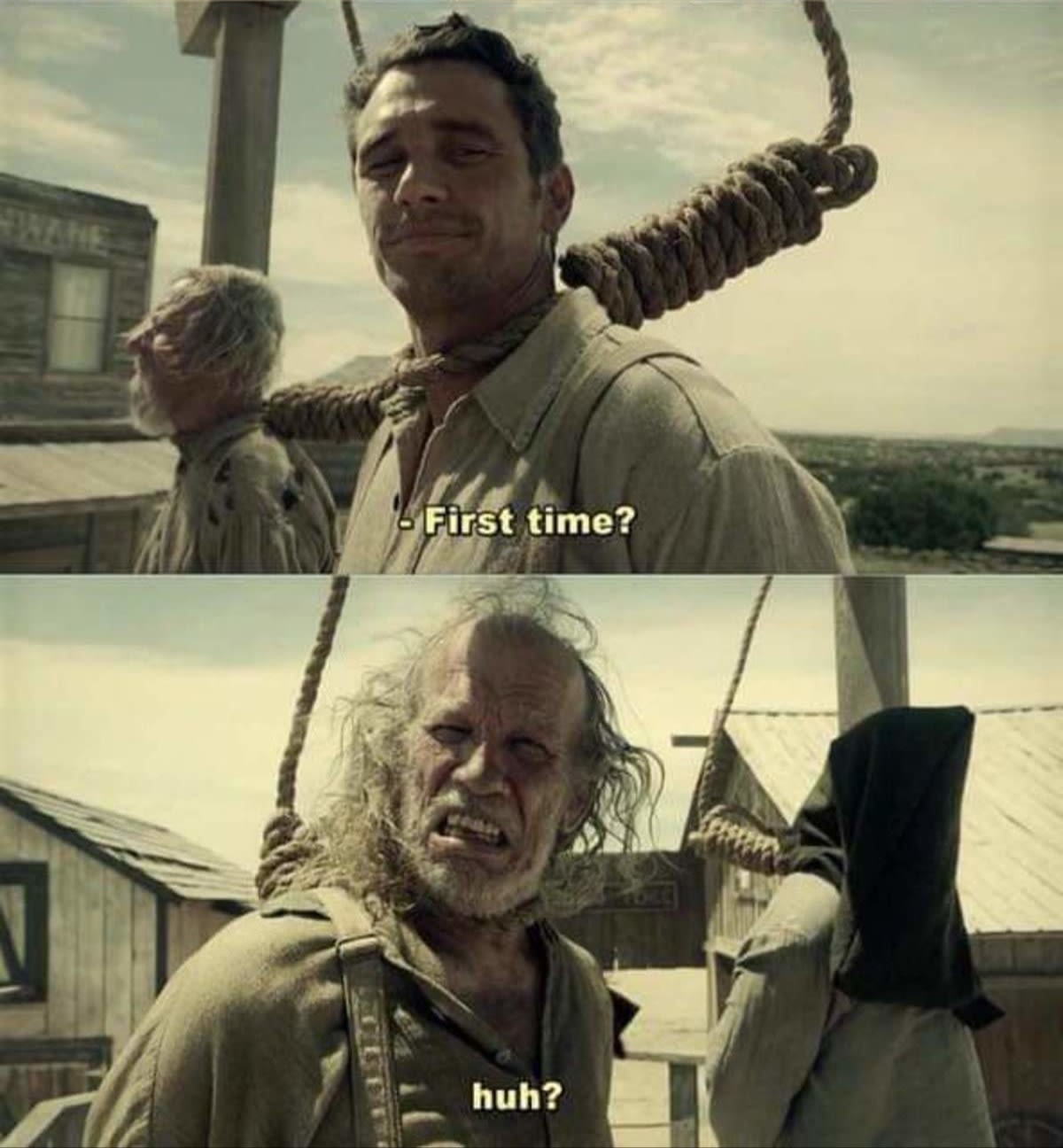 James Franco First Time meme template