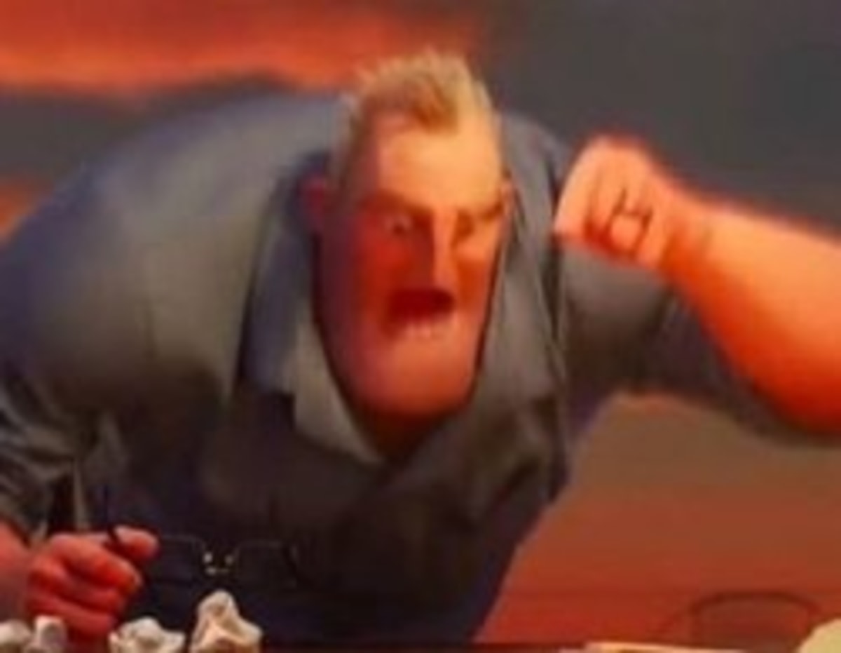 Mr Incredible Mad meme template