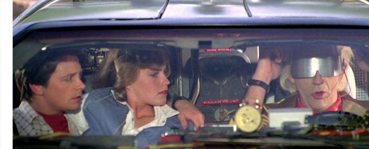 Where We're Going We Don't Need Roads... meme template
