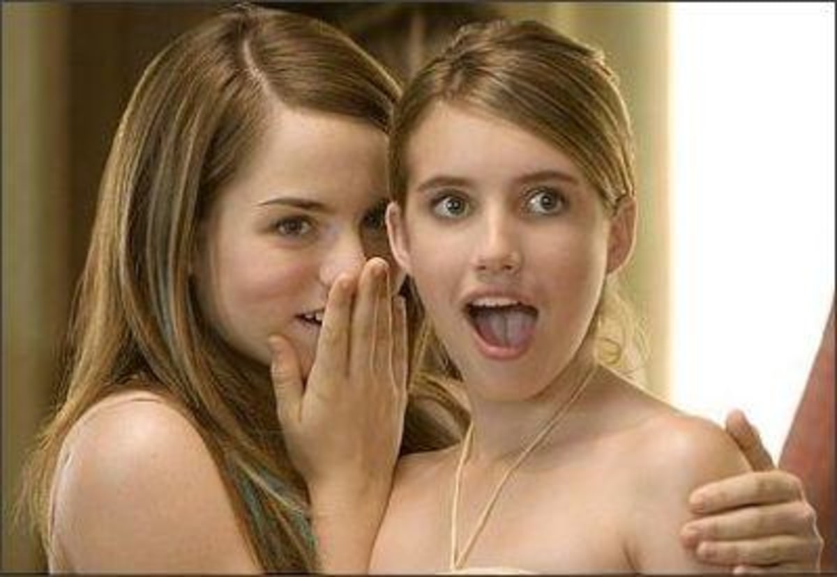 Girls Gossiping meme template