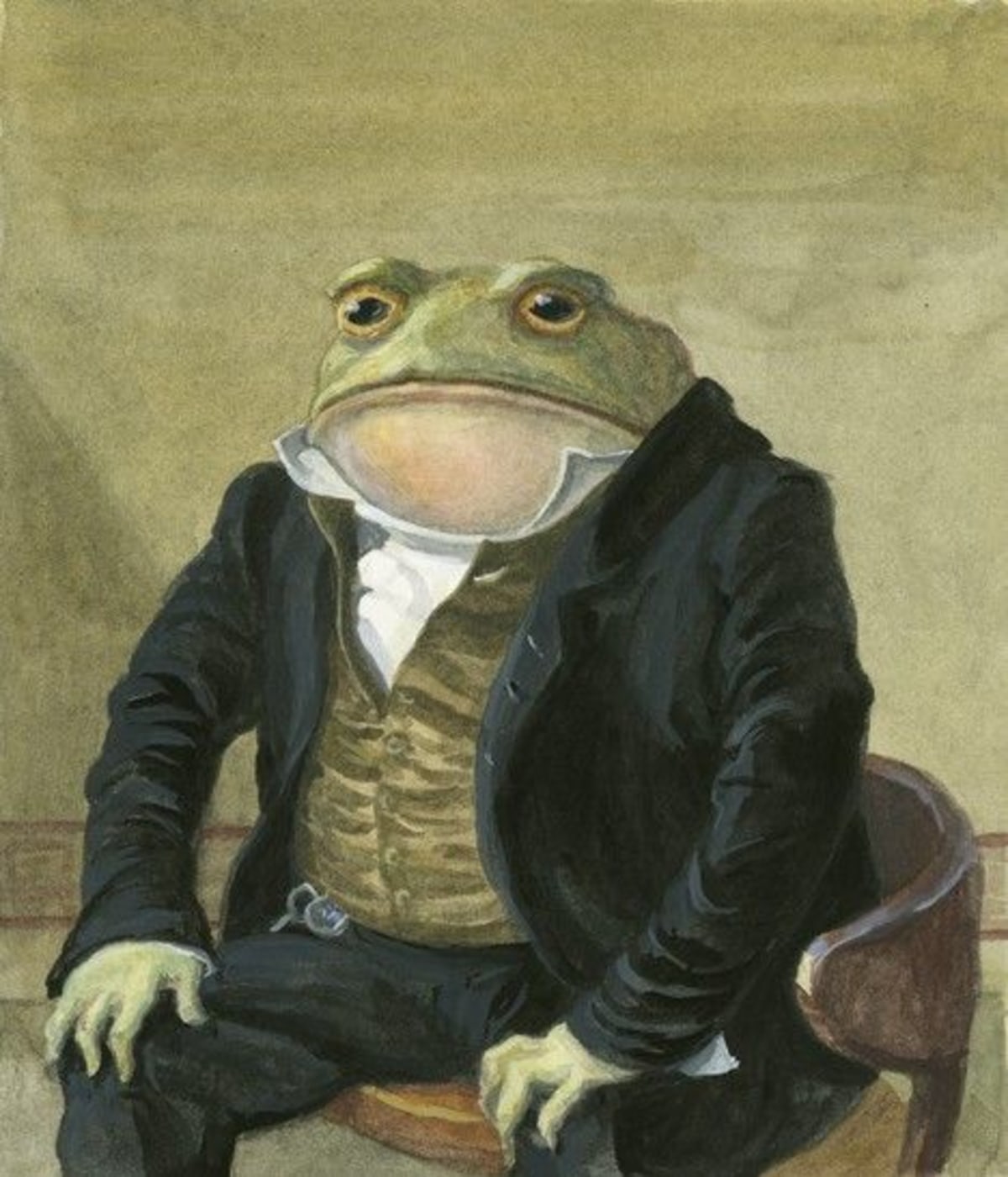 Gentleman Frog meme template