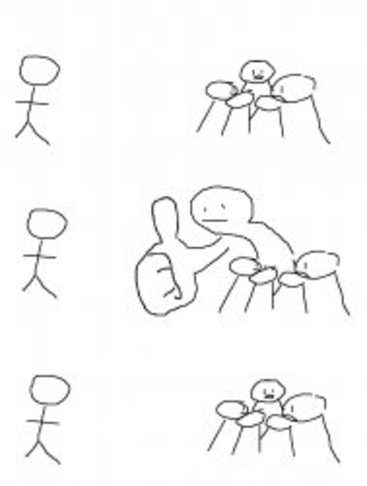 Giant Thumb Guy meme template