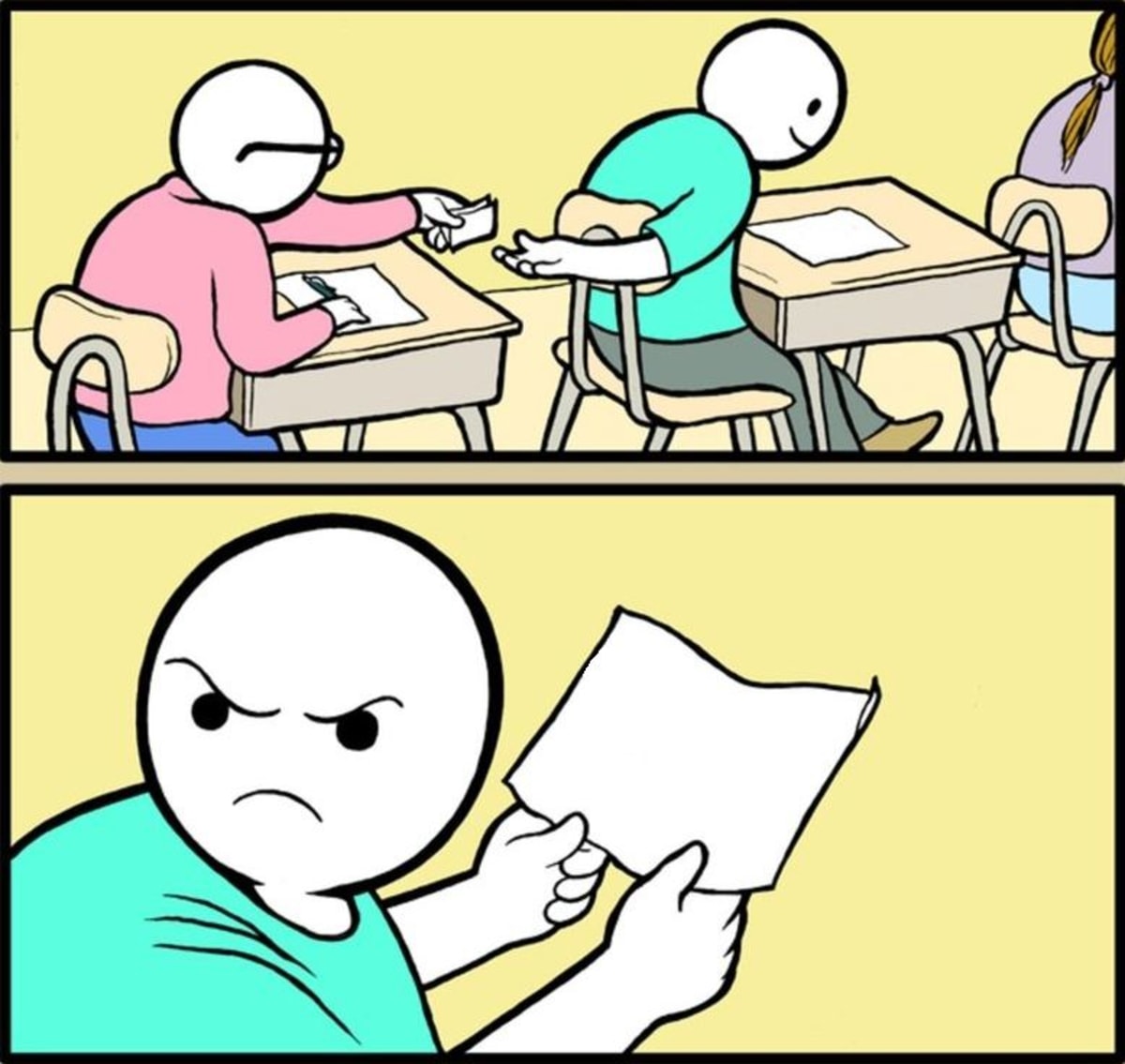 Note Passing meme template