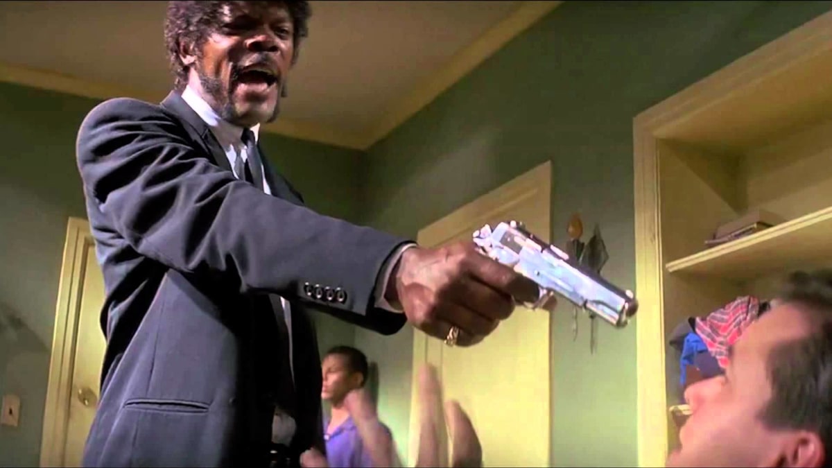 Pulp Fiction Say What One More Time meme template