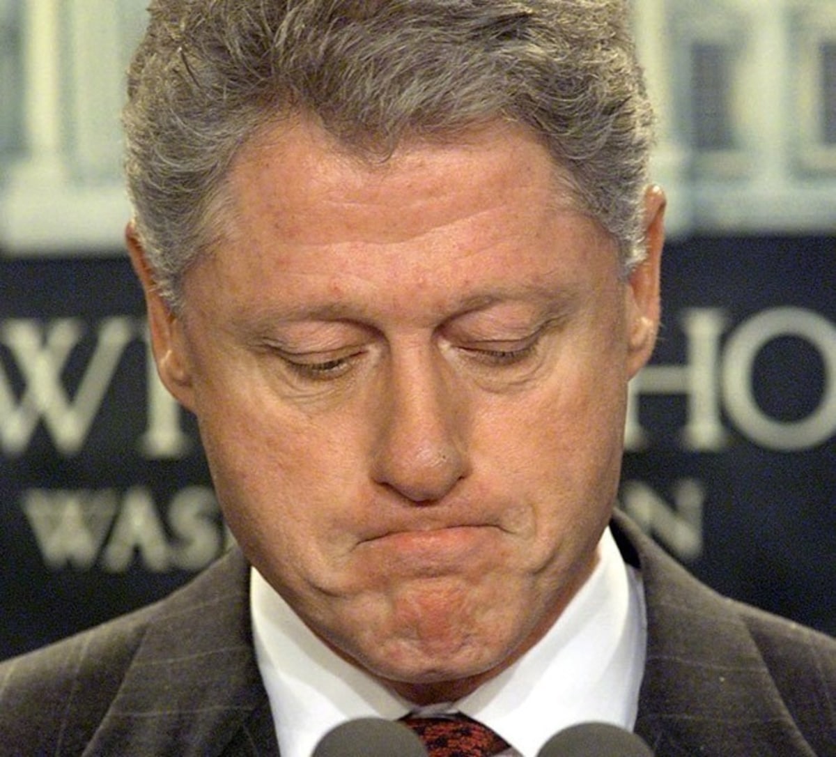 Sad Bill Clinton meme template