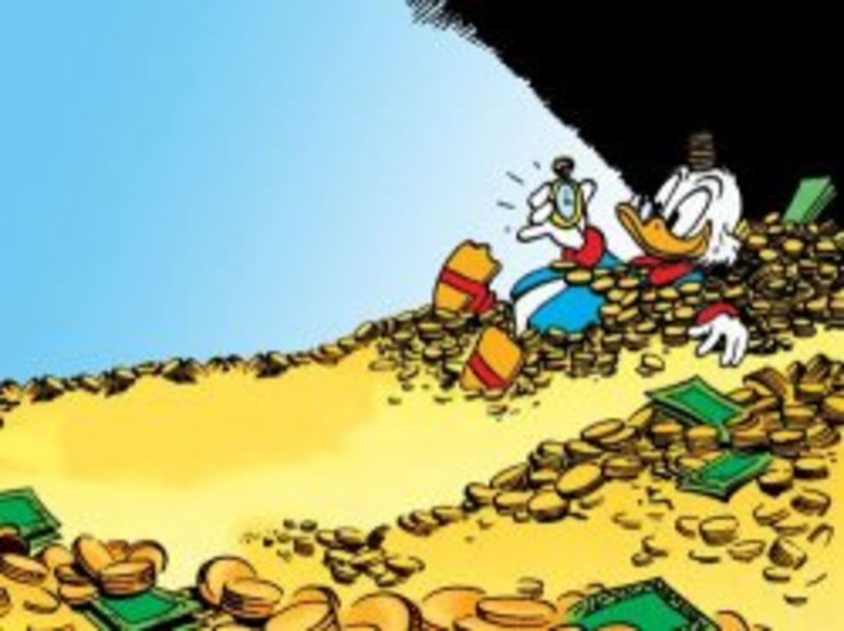 Scrooge McDuck meme template