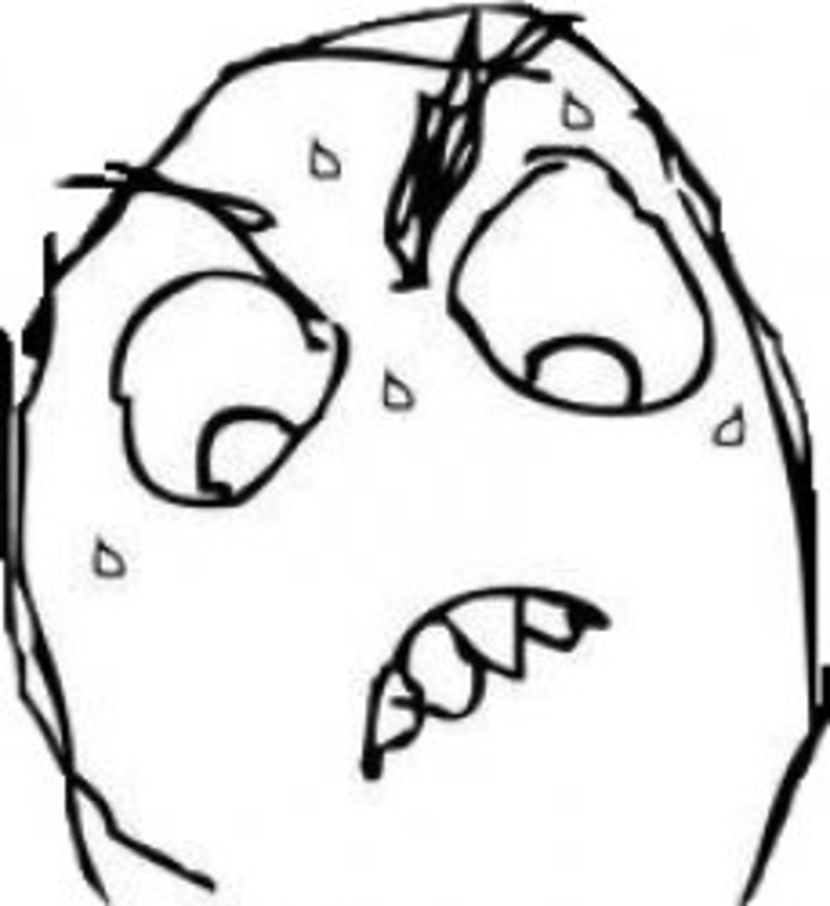 Sweaty Concentrated Rage Face meme template