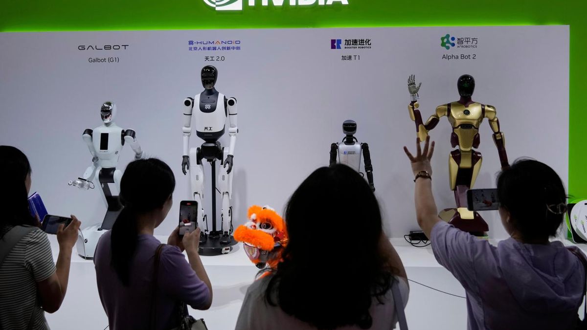 An illustration of Intel and Nvidia logos. Credit: mercurynews.com